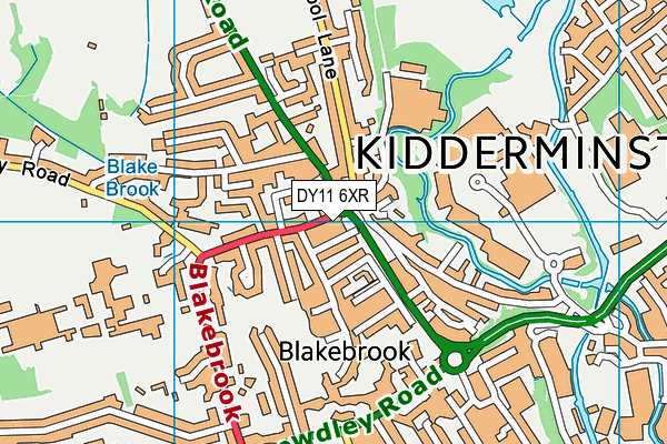 DY11 6XR map - OS VectorMap District (Ordnance Survey)