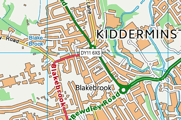 DY11 6XS map - OS VectorMap District (Ordnance Survey) DY11 6XS map - OS VectorMap District (Ordnance Survey)