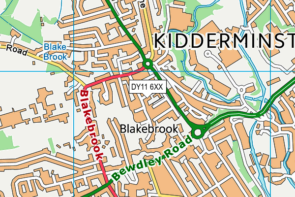 DY11 6XX map - OS VectorMap District (Ordnance Survey)