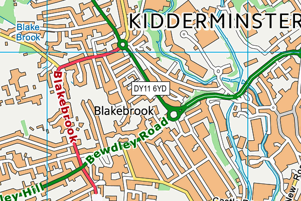 DY11 6YD map - OS VectorMap District (Ordnance Survey)