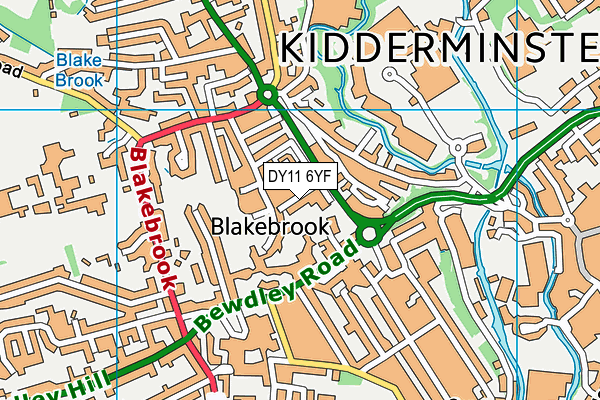 DY11 6YF map - OS VectorMap District (Ordnance Survey) DY11 6YF map - OS VectorMap District (Ordnance Survey)