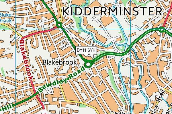 DY11 6YH map - OS VectorMap District (Ordnance Survey) DY11 6YH map - OS VectorMap District (Ordnance Survey)