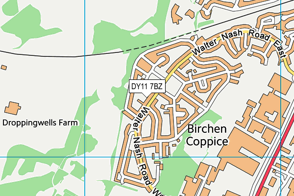DY11 7BZ map - OS VectorMap District (Ordnance Survey) DY11 7BZ map - OS VectorMap District (Ordnance Survey)