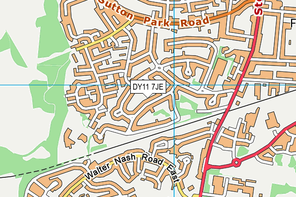 DY11 7JE map - OS VectorMap District (Ordnance Survey) DY11 7JE map - OS VectorMap District (Ordnance Survey)