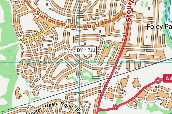DY11 7JU map - OS VectorMap District (Ordnance Survey)