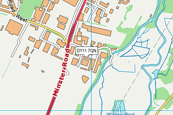 DY11 7QN map - OS VectorMap District (Ordnance Survey)