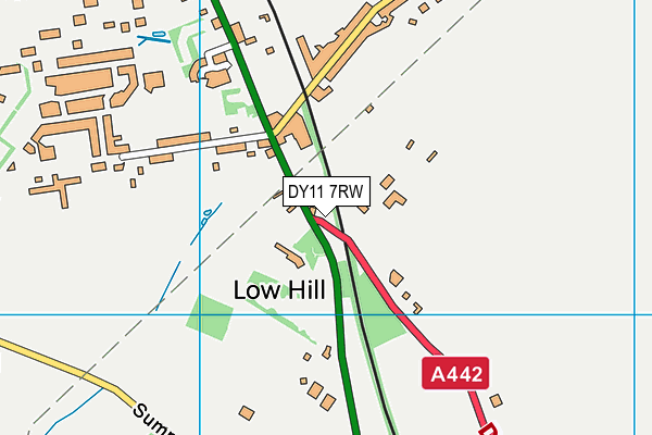 DY11 7RW map - OS VectorMap District (Ordnance Survey)