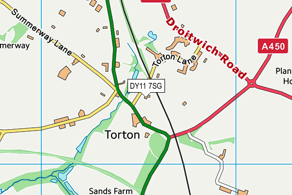 DY11 7SG map - OS VectorMap District (Ordnance Survey)
