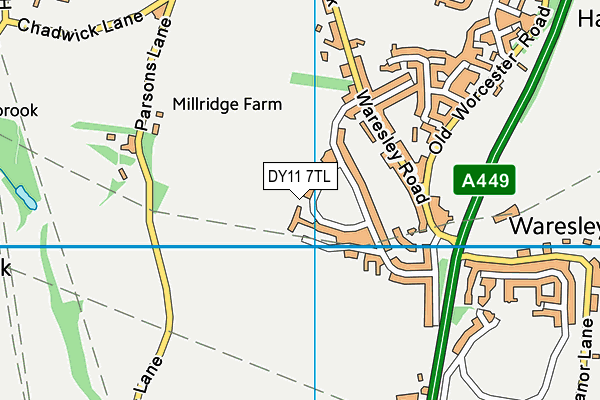 DY11 7TL map - OS VectorMap District (Ordnance Survey)