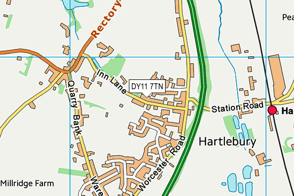 DY11 7TN map - OS VectorMap District (Ordnance Survey) DY11 7TN map - OS VectorMap District (Ordnance Survey)