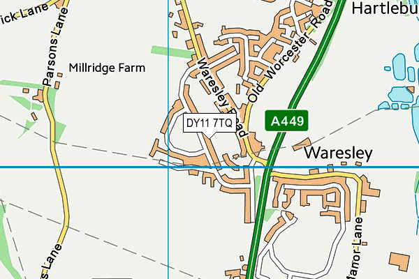 DY11 7TQ map - OS VectorMap District (Ordnance Survey) DY11 7TQ map - OS VectorMap District (Ordnance Survey)