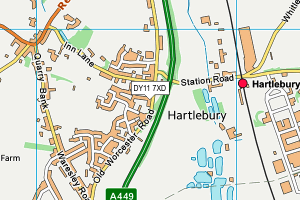 DY11 7XD map - OS VectorMap District (Ordnance Survey) DY11 7XD map - OS VectorMap District (Ordnance Survey)
