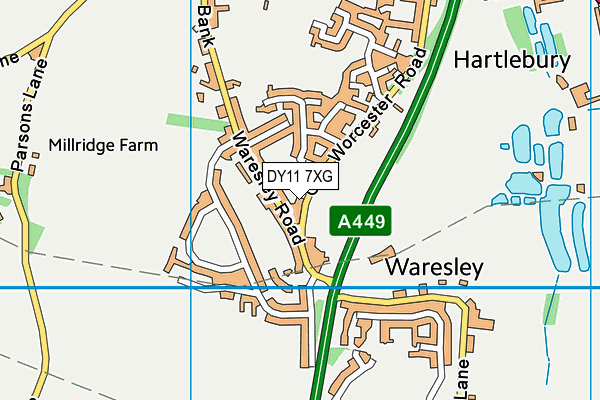 DY11 7XG map - OS VectorMap District (Ordnance Survey) DY11 7XG map - OS VectorMap District (Ordnance Survey)