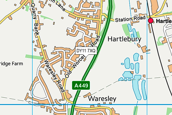 DY11 7XQ map - OS VectorMap District (Ordnance Survey) DY11 7XQ map - OS VectorMap District (Ordnance Survey)