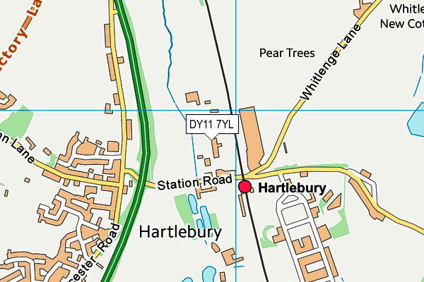 DY11 7YL map - OS VectorMap District (Ordnance Survey) DY11 7YL map - OS VectorMap District (Ordnance Survey)