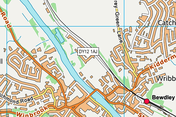 DY12 1AJ map - OS VectorMap District (Ordnance Survey) DY12 1AJ map - OS VectorMap District (Ordnance Survey)