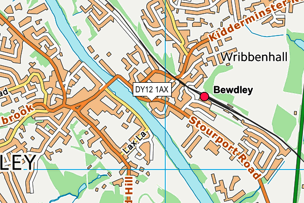 DY12 1AX map - OS VectorMap District (Ordnance Survey) DY12 1AX map - OS VectorMap District (Ordnance Survey)