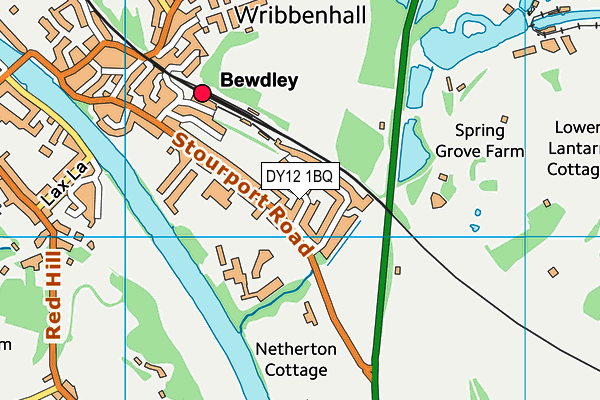 DY12 1BQ map - OS VectorMap District (Ordnance Survey) DY12 1BQ map - OS VectorMap District (Ordnance Survey)