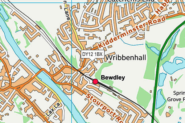 DY12 1BX map - OS VectorMap District (Ordnance Survey) DY12 1BX map - OS VectorMap District (Ordnance Survey)