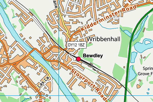 DY12 1BZ map - OS VectorMap District (Ordnance Survey) DY12 1BZ map - OS VectorMap District (Ordnance Survey)