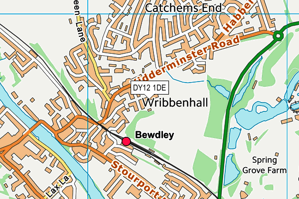 DY12 1DE map - OS VectorMap District (Ordnance Survey) DY12 1DE map - OS VectorMap District (Ordnance Survey)