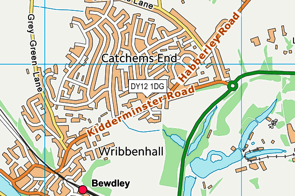 DY12 1DG map - OS VectorMap District (Ordnance Survey) DY12 1DG map - OS VectorMap District (Ordnance Survey)