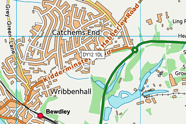 DY12 1DL map - OS VectorMap District (Ordnance Survey) DY12 1DL map - OS VectorMap District (Ordnance Survey)