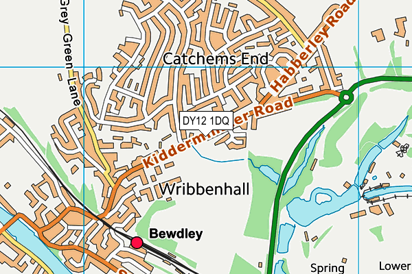DY12 1DQ map - OS VectorMap District (Ordnance Survey)