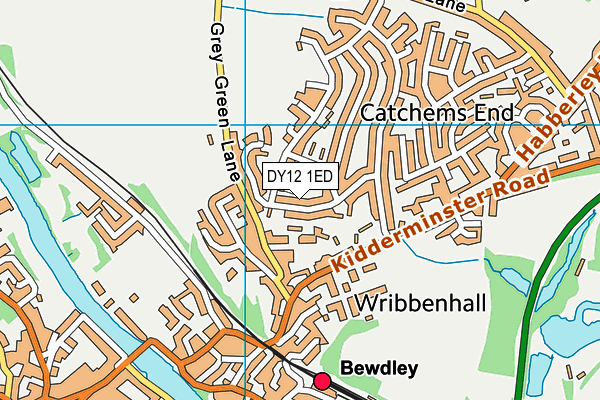 DY12 1ED map - OS VectorMap District (Ordnance Survey) DY12 1ED map - OS VectorMap District (Ordnance Survey)