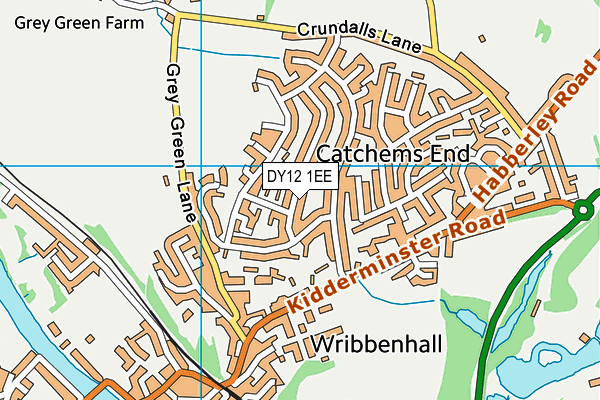 DY12 1EE map - OS VectorMap District (Ordnance Survey) DY12 1EE map - OS VectorMap District (Ordnance Survey)