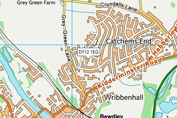 DY12 1EG map - OS VectorMap District (Ordnance Survey) DY12 1EG map - OS VectorMap District (Ordnance Survey)