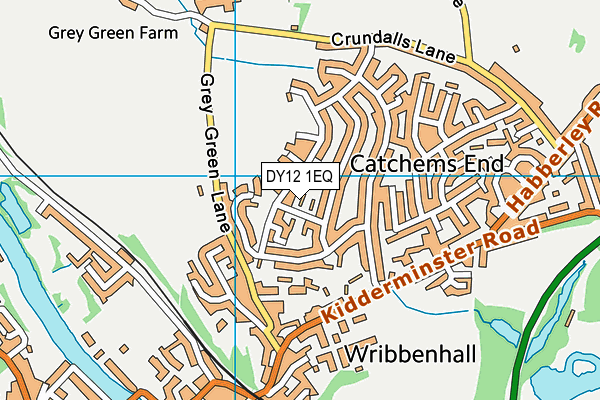 DY12 1EQ map - OS VectorMap District (Ordnance Survey)