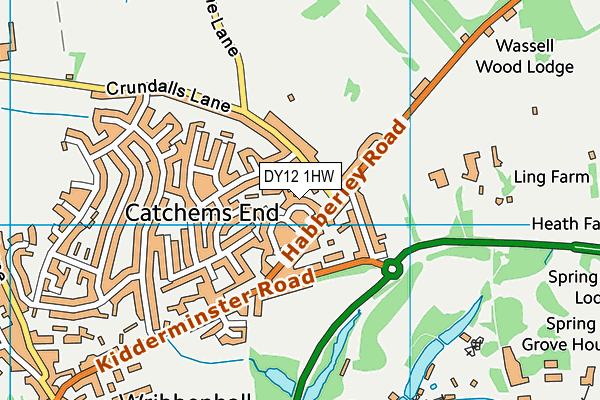 DY12 1HW map - OS VectorMap District (Ordnance Survey) DY12 1HW map - OS VectorMap District (Ordnance Survey)