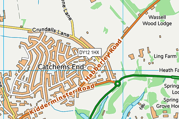 DY12 1HX map - OS VectorMap District (Ordnance Survey) DY12 1HX map - OS VectorMap District (Ordnance Survey)