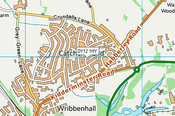 DY12 1HY map - OS VectorMap District (Ordnance Survey)