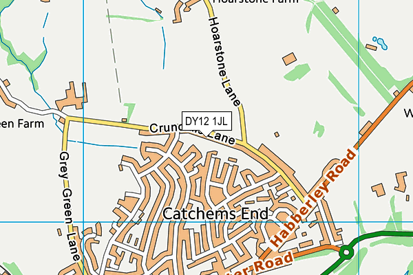 DY12 1JL map - OS VectorMap District (Ordnance Survey) DY12 1JL map - OS VectorMap District (Ordnance Survey)