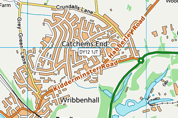DY12 1JT map - OS VectorMap District (Ordnance Survey) DY12 1JT map - OS VectorMap District (Ordnance Survey)