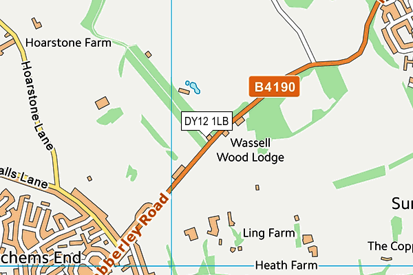 DY12 1LB map - OS VectorMap District (Ordnance Survey) DY12 1LB map - OS VectorMap District (Ordnance Survey)