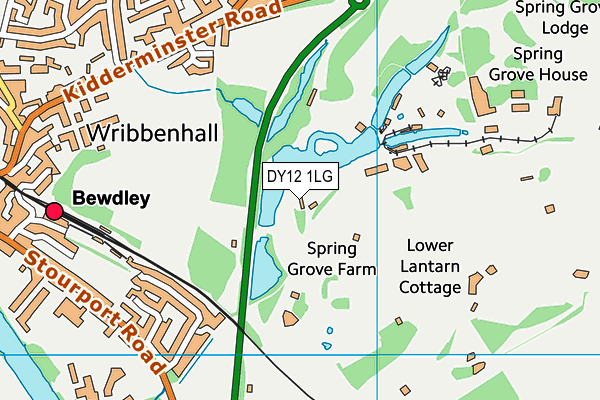 DY12 1LG map - OS VectorMap District (Ordnance Survey)