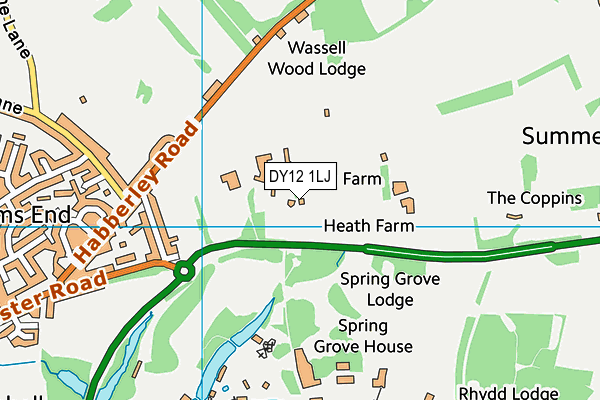 DY12 1LJ map - OS VectorMap District (Ordnance Survey)