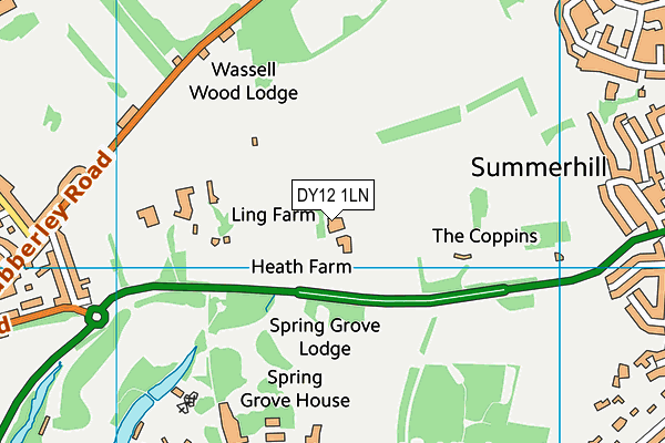 DY12 1LN map - OS VectorMap District (Ordnance Survey)