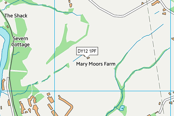 DY12 1PF map - OS VectorMap District (Ordnance Survey)