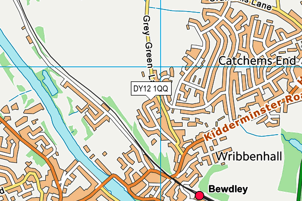 DY12 1QQ map - OS VectorMap District (Ordnance Survey) DY12 1QQ map - OS VectorMap District (Ordnance Survey)