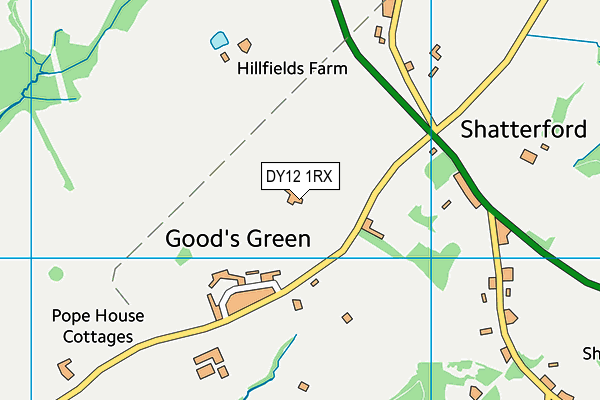 DY12 1RX map - OS VectorMap District (Ordnance Survey) DY12 1RX map - OS VectorMap District (Ordnance Survey)
