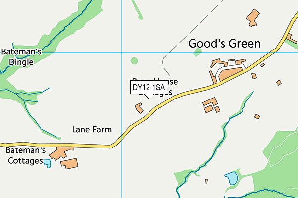 DY12 1SA map - OS VectorMap District (Ordnance Survey) DY12 1SA map - OS VectorMap District (Ordnance Survey)