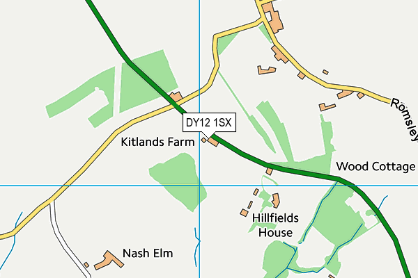 DY12 1SX map - OS VectorMap District (Ordnance Survey)
