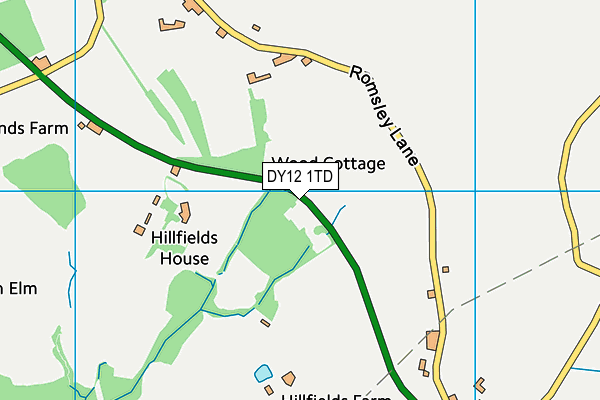 DY12 1TD map - OS VectorMap District (Ordnance Survey) DY12 1TD map - OS VectorMap District (Ordnance Survey)