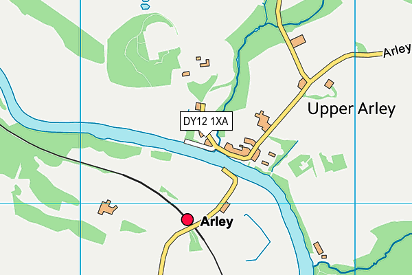 DY12 1XA map - OS VectorMap District (Ordnance Survey)