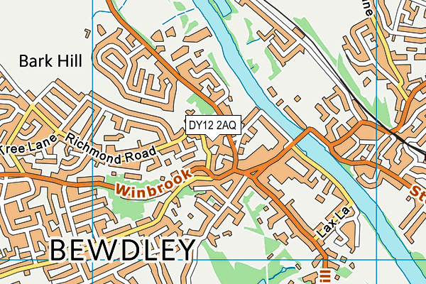 DY12 2AQ map - OS VectorMap District (Ordnance Survey)