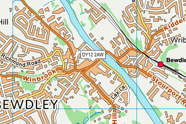DY12 2AW map - OS VectorMap District (Ordnance Survey) DY12 2AW map - OS VectorMap District (Ordnance Survey)